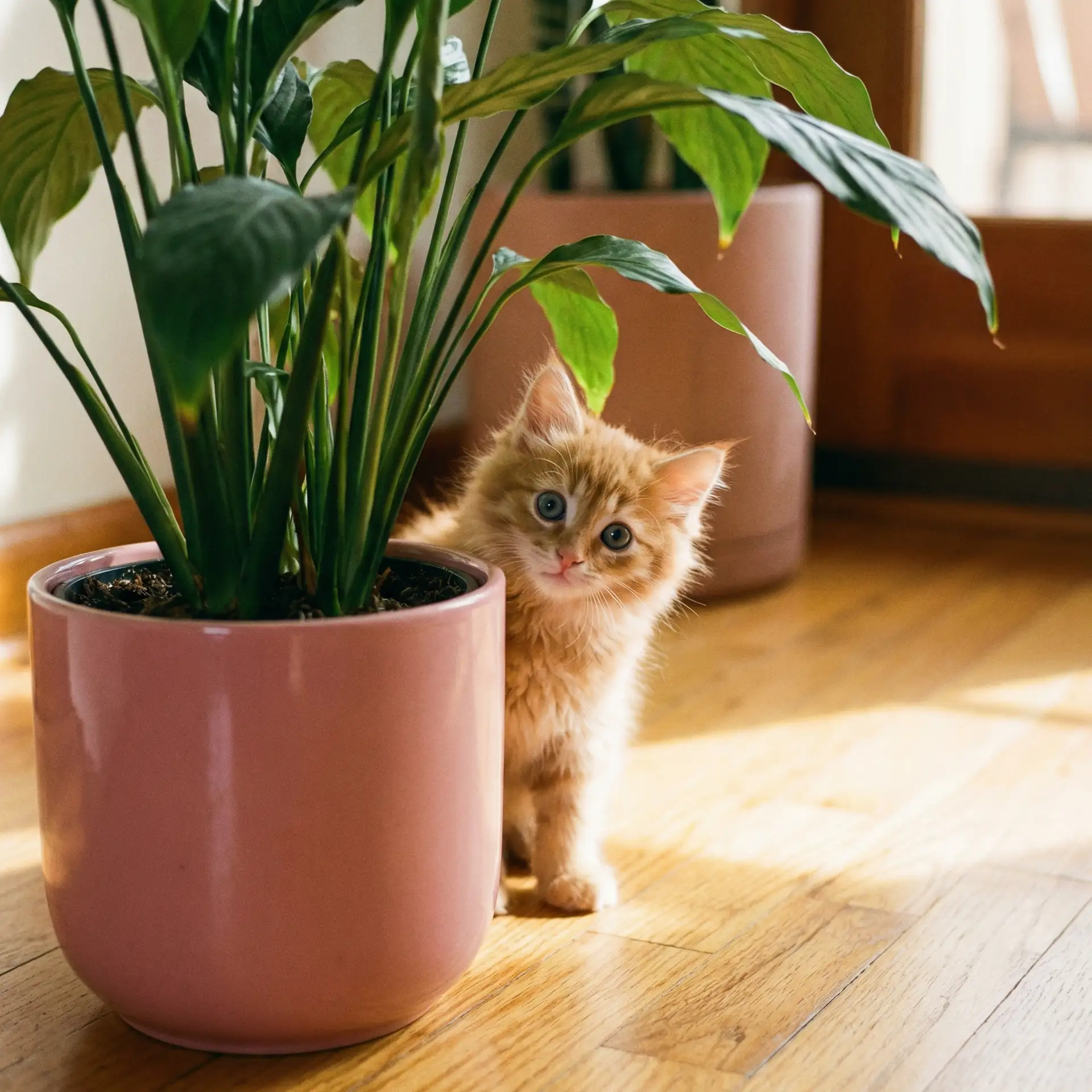 小猫从花盆后探头 - 另类电影专区